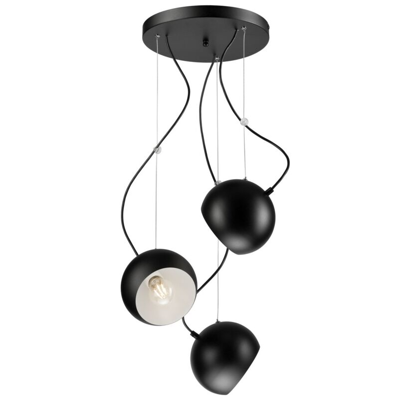 Suspension Inez, Métal, Noir, 86x44x44 cm