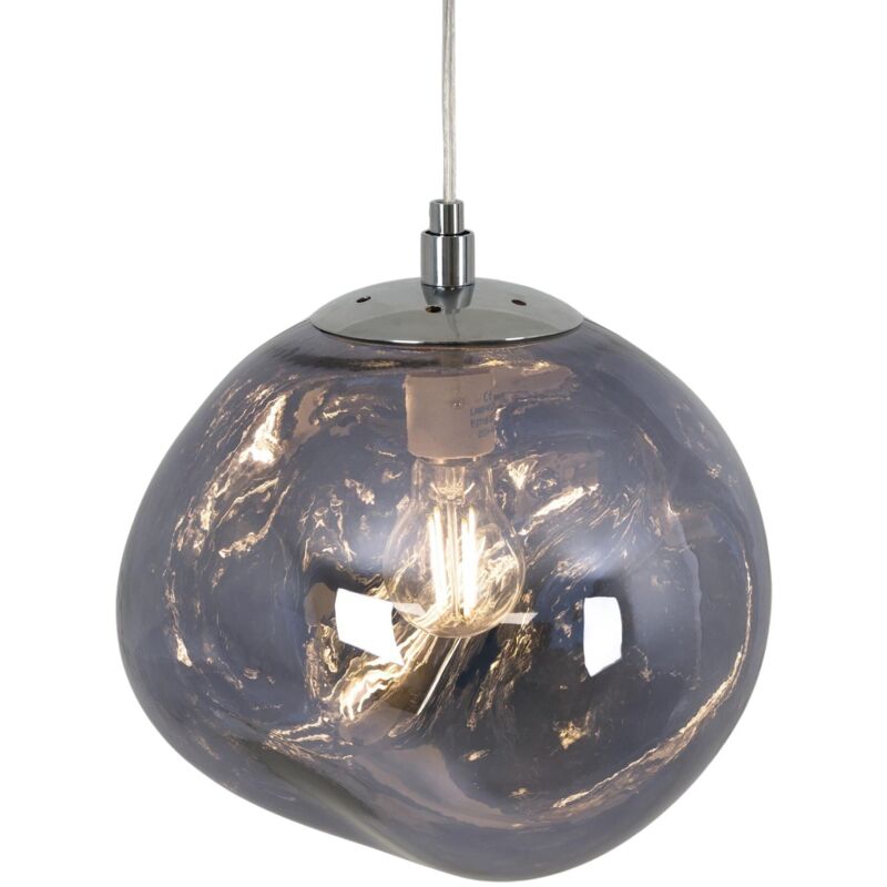 Barcelona Led - Lampe suspendue design en cristal 'Abril' - ø 28cm - Violet Barcelona Led - Lampe suspendue design en cristal 'Abril' - ø 28cm - Violet