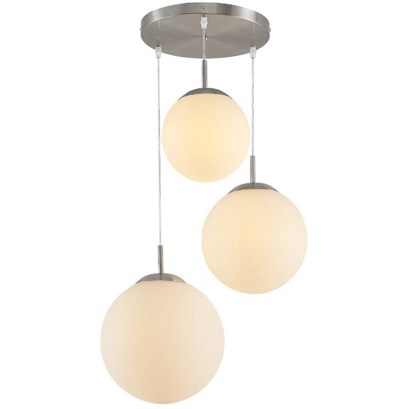 Suspension en verre à intensité variable 'Heleska' en métal pour salon & salle à manger