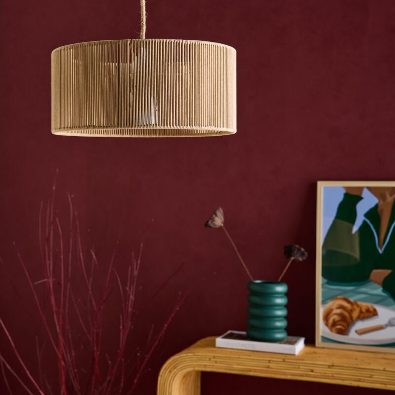 Sweeek - Suspension luminaire chanvre Zélie naturel ø 40cm