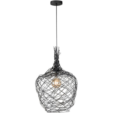 Suspension intérieure fil métal tressé noire - Fischer & Honsel - Milo