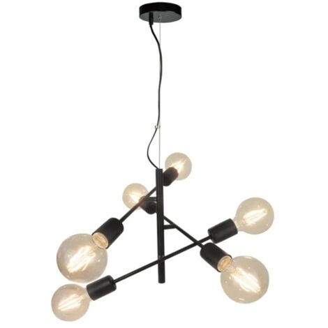 Suspension intérieure Led métal noir Tub - Sampa Helios