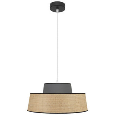 Suspension Jia 1xe27 Naturel/gris Regx40x40 cm