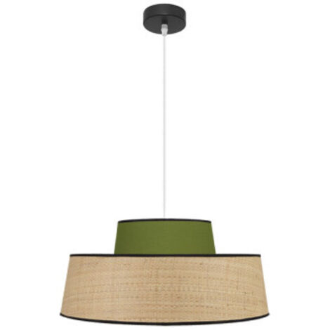 Suspension Jia 1xe27 Naturel/vert Regx50x50 cm