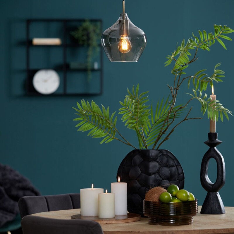 Suspension Karel Verre Fume Laiton Diamètre 20