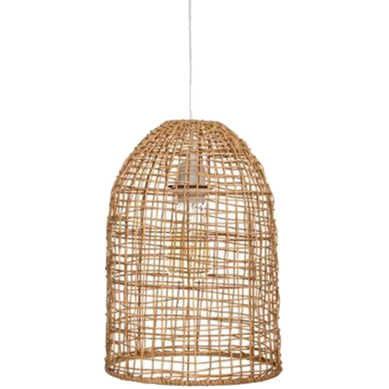 Atmosphera - Lustre suspendu «Karla» en rotin, diamètre 24 cm – Créateur d'Intérieur