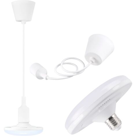Suspension KIKI blanche E27 LED 10W 3000K 850lm Polux