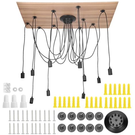 Suspension, Kit de Cordon de Suspension E27 Type de Bouton de Base pour Chambre d'hôtel pour étude Salle à Manger Débarras