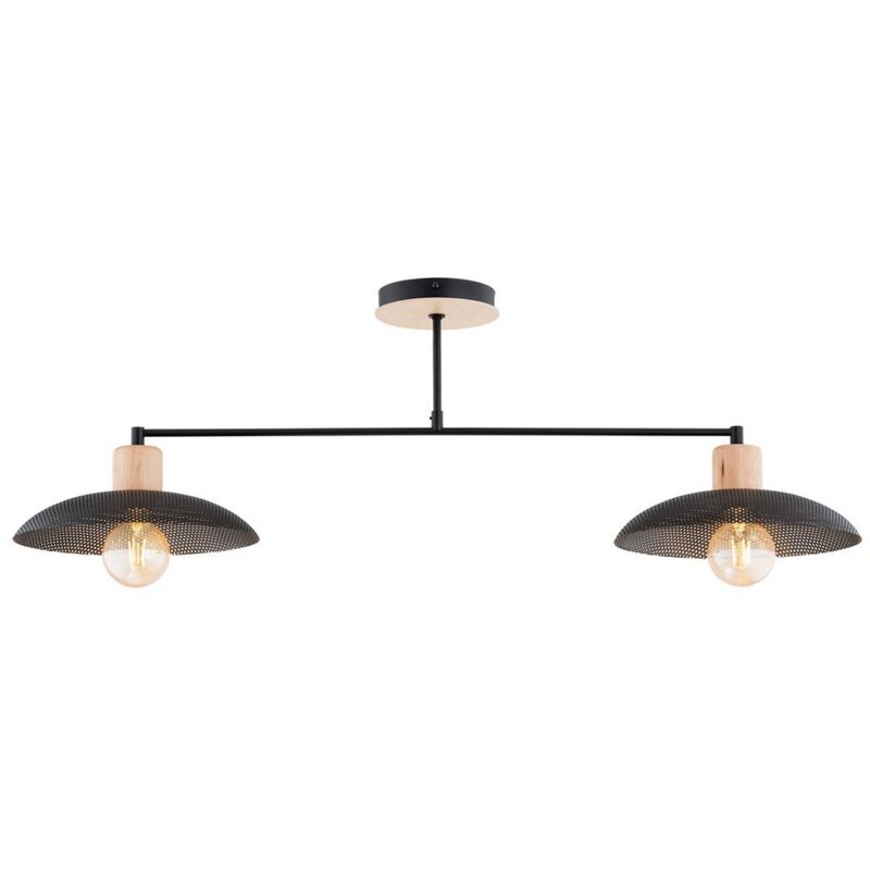 Epikasa - Suspension Kobe, Acier peint par poudrage, Noir, 100x30x30 cm