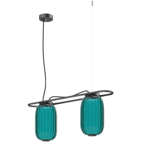 Suspensión KRISTA D163 Corte de fase C LED SMD AC 2x4W 363lm CRI90 2700K Azul Negro