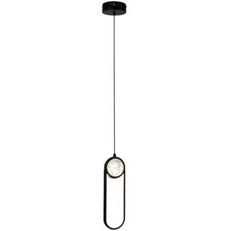 Suspension Lacrima anneau LED 15W noir 120 cm Candellux