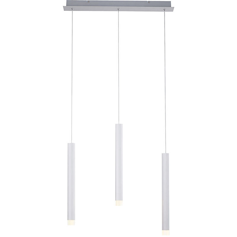 Leuchten Direkt - Suspension lampe de salle à manger lampe de salon plafonnier, aluminium argent, 1x led 18W 1000Lm 3000K blanc chaud, h 120 cm Leuchten Direkt - Suspension lampe de salle à manger lampe de salon plafonnier, aluminium argent, 1x led 18W 1000Lm 3000K blanc chaud, h 120 cm