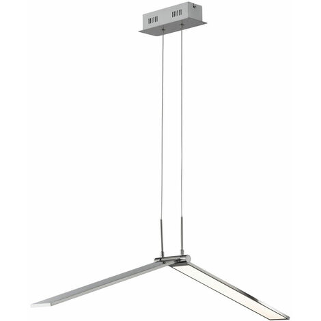 Suspension lampe de table à manger Suspension LED, dimmable, spots pliables, 26,5W 1700lm blanc chaud, LxH 100x150 Wofi 6319.01.64.8000