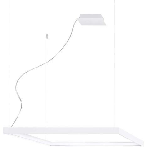 Suspension lampe design suspension LED lampe de salon aluminium blanc L 80 cm