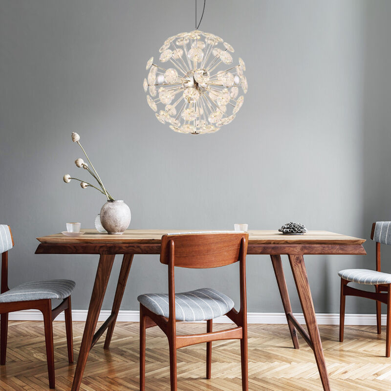 Globo Lighting - Suspension lampe suspendue chambre lumière cristaux chrome led h 150 cm