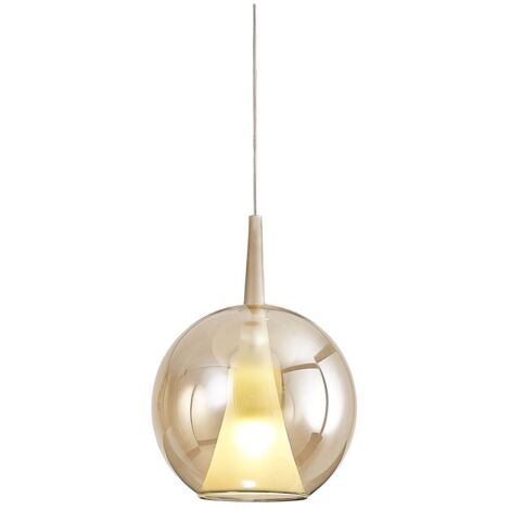 Suspension, Lampe suspendue Elsa Mantra Bronze en Verre, MANTRA