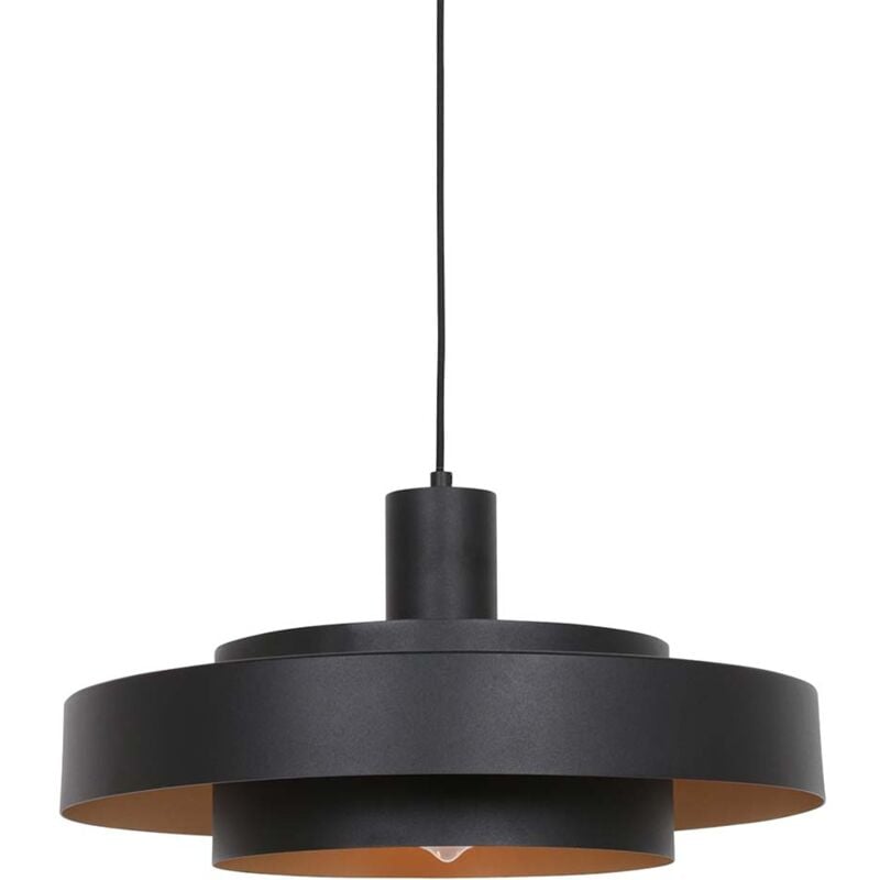 Suspension lampe suspendue plafonnier lampe de salle à manger métal noir or h 165cm