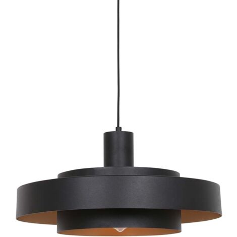 Suspension lampe suspendue plafonnier lampe de salle à manger métal noir or H 165cm