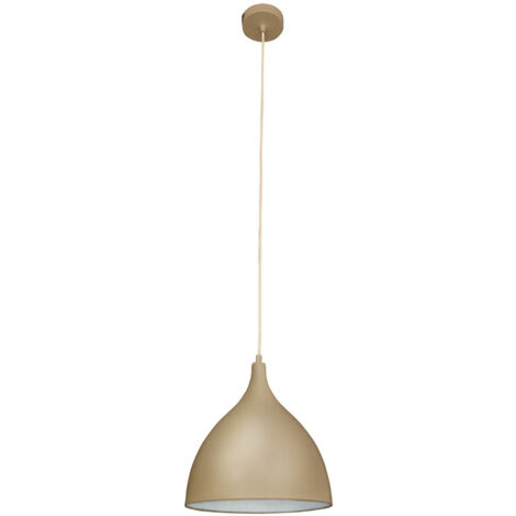 Suspension lampe suspendue plafonnier salle à manger métal clair marron H 126 cm
