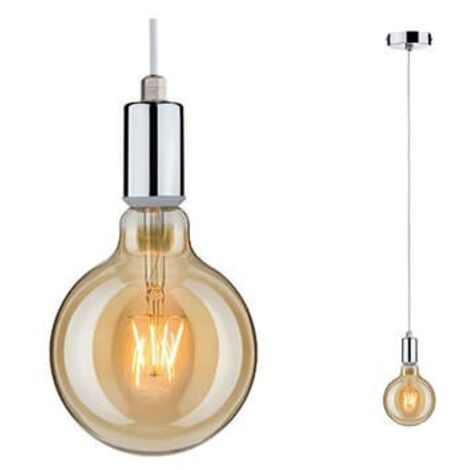 Suspension Larus - E27 - 20W - Chrome - Dimmable - Sans ampoule