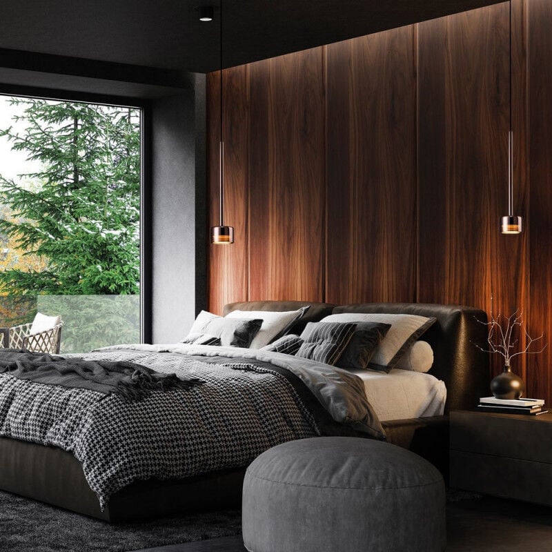 Suspension Led 1 Lampe Tonic Cuivre