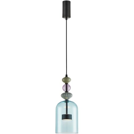 Suspension LED 12W multicolore verre Ø16 cm Milagro