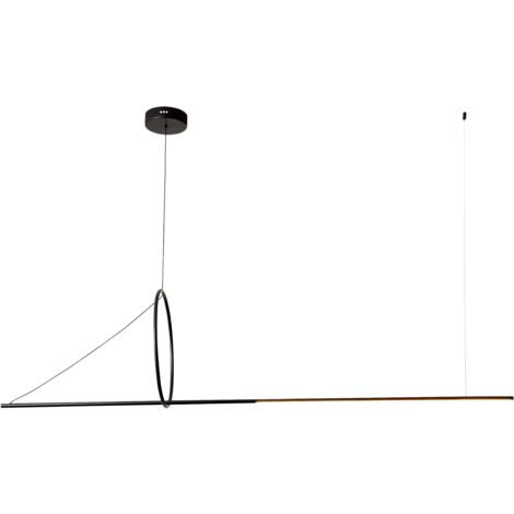 Suspension LED 18W 4000K noire anneau Kaja Mona K-8189