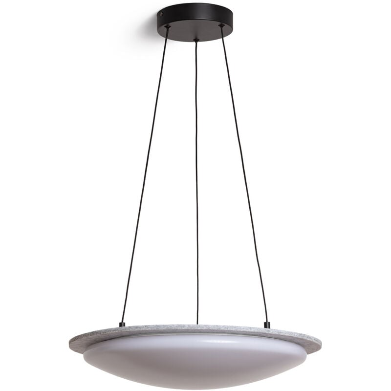 Efectoled - Suspension led 24W Feutre cct Sélectionnable Lezhan Gris