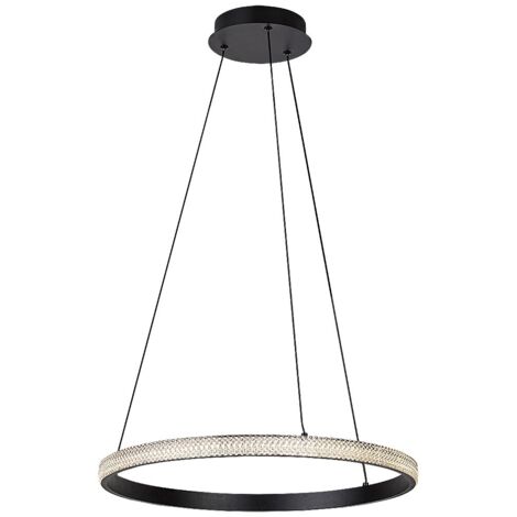 Suspension LED anneau 32W noir Ø50 Grete Rabalux IP20