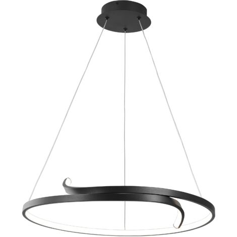 Suspension LED anneau Ø60 noire 4000K Kaja Victoria