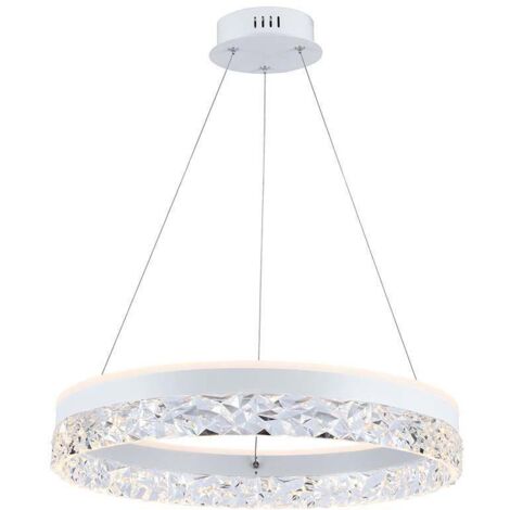 Suspension LED anneau cristal 3000K blanc Ø50 V-TAC