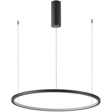 Suspension LED anneau noir 58W 3000-4000K Italux Vinola