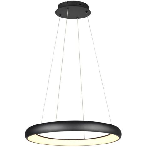 Suspension LED anneau noir Ø75 CCT 59W Trio Cardona