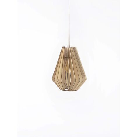 Suspension Led bois Ambre - Atelier Loupiote