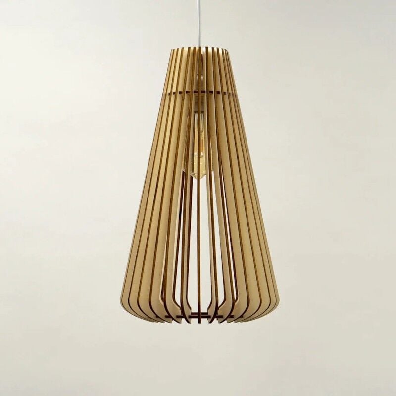 Suspension Led bois Andromède - Atelier Loupiote