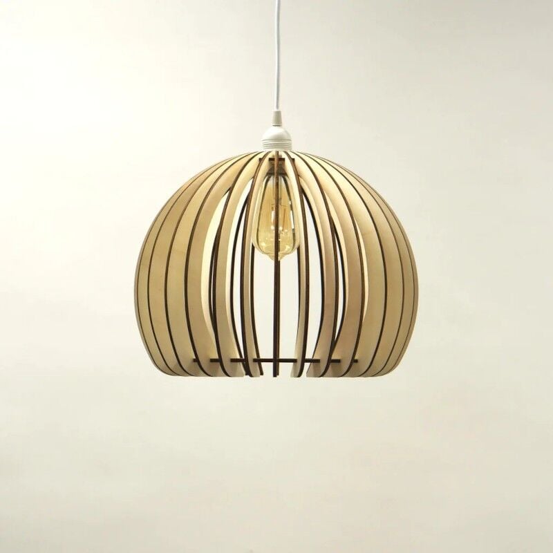 Suspension Led bois Atlas - Atelier Loupiote