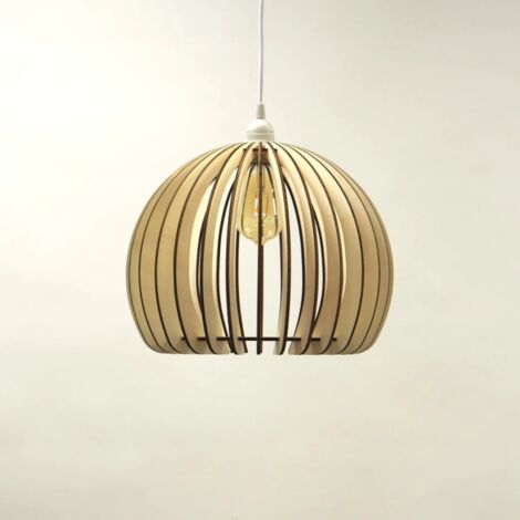 Suspension Led bois Atlas - Atelier Loupiote