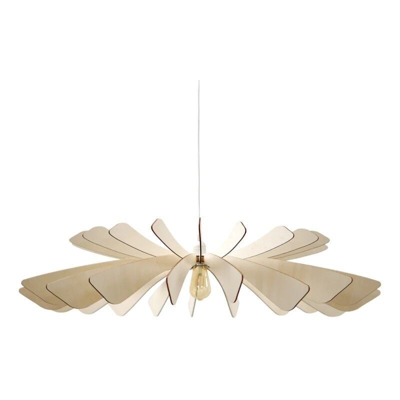 Suspension Led bois Aurora 100 cm - Atelier Loupiote