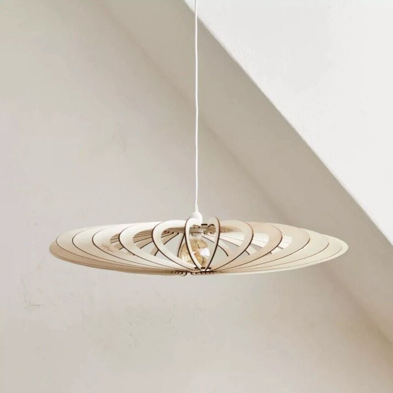 Suspension Led bois Néo - Atelier Loupiote