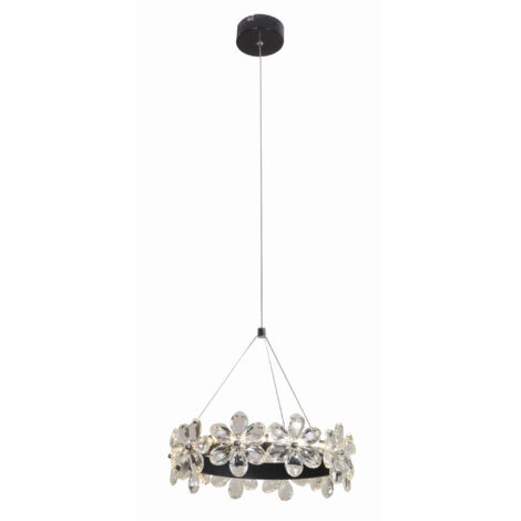 Suspension LED Candellux Arvin noire Ø30cm 14W 4000K