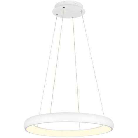 Suspension LED Cardona blanche anneau Ø75 59W Trio