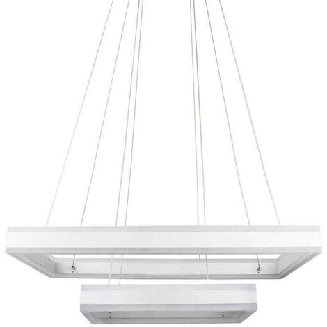 Suspension LED carrée V-TAC VT-101-2D 100W 3000K blanc