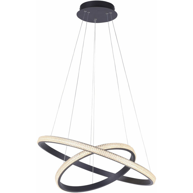 Lampe à suspension LED spot de plafond en cristal SWITCH DIMMER suspension à anneau réglable en hauteur lumières Direkt 15610-18