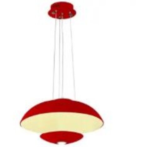 Suspension LED design coupole rouge 24W (Eq. 192W) Diam. 450mm