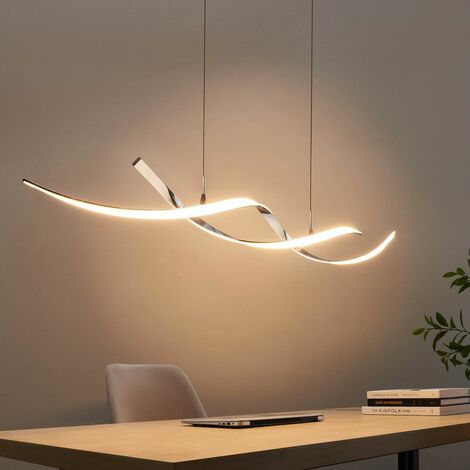 KOSILUM Suspension LED double barres ondulées 110 cm - Galba