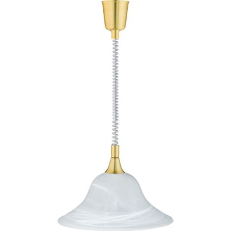 Suspension led e27 max 40w verre mat blanc 39 cm - trio - viola