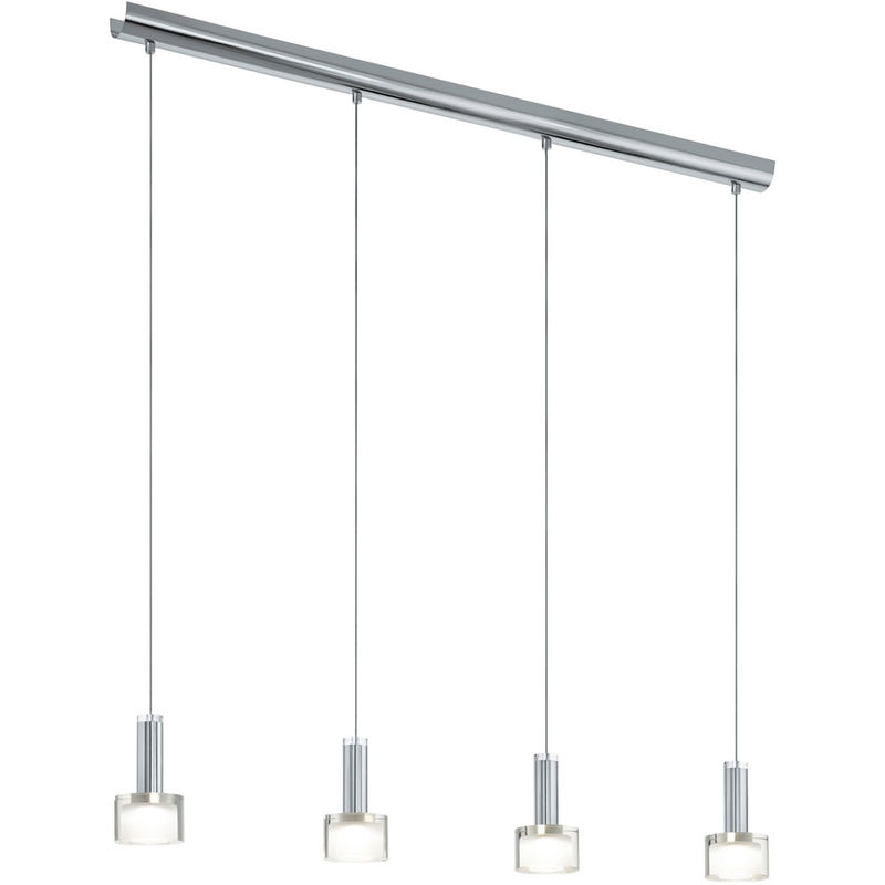 eglo - lampe suspendue led plafonnier abat-jour verre eclairage salon 93929