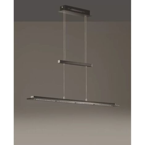 Suspension Led filaire sable noir et verre fumé - Fischer & Honsel - Scalea