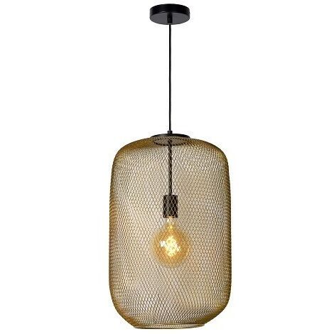 Suspension Led  intérieure lanterne or mat - Lucide - Mesh