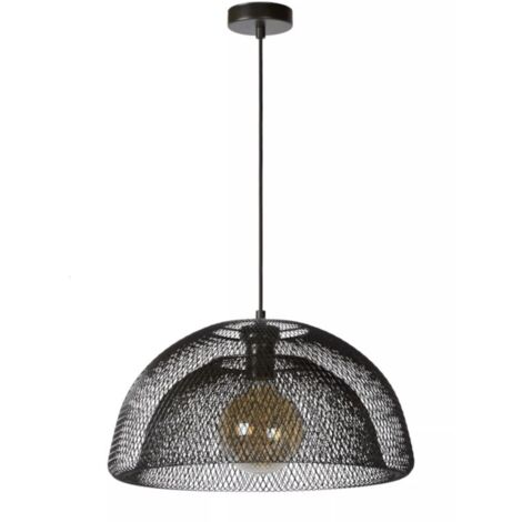Suspension Led intérieure ronde double face noire - Lucide - Mesh